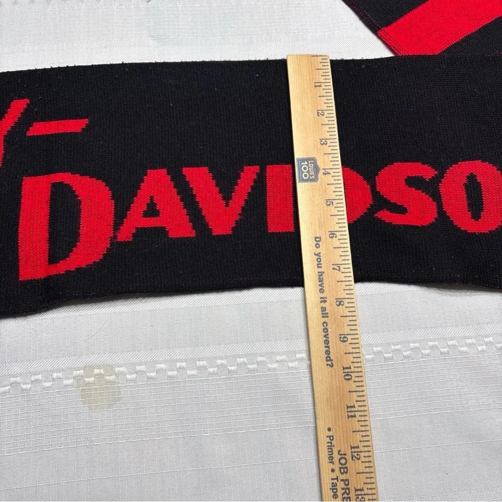 Harley-Davidson Black and Red Knit Scarf - Picture 3 of 5